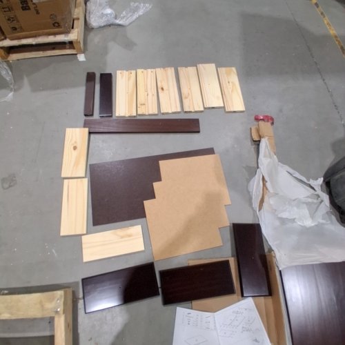 SOLID WOOD COMPUTER DESK WITH DRAWERS - 43.5" - ESPRESSO (MODEL: 8844) image 4
