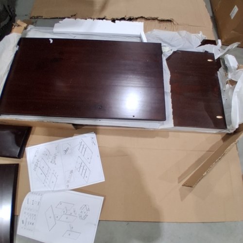 SOLID WOOD COMPUTER DESK WITH DRAWERS - 43.5" - ESPRESSO (MODEL: 8844) image 5