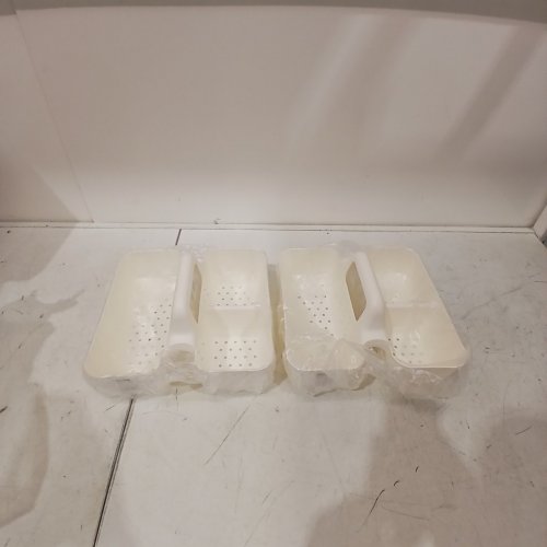 2PK ROOM ESSENTIALS PLASTIC DORM SHOWER CADDY - SMALL - IVORY image 3