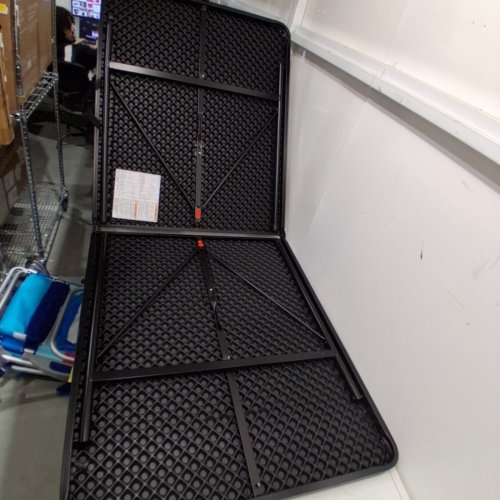 MAINSTAYS, FOLDIGN AND ADJUSTABLE TABLE - 72" x 30" x 29"  - BLACK (MODEL: MS95-005-076-04) image 3