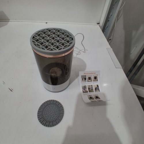 ELECTRIC MAKEUP BRUSH CLEANER - 5V, 8W, 7000 RPM - GRAY / ROSE GOLD (MODEL: HZ-001) image 4