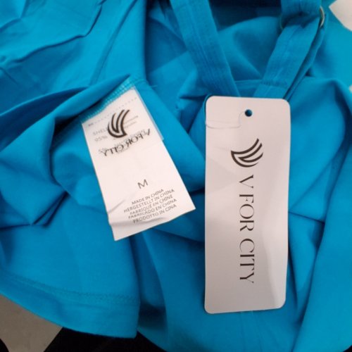 WOMEN'S V FOR CITY TANK TOP WITH ADJUSTABLE STRAPS - MEDIUM - BLUE image 2