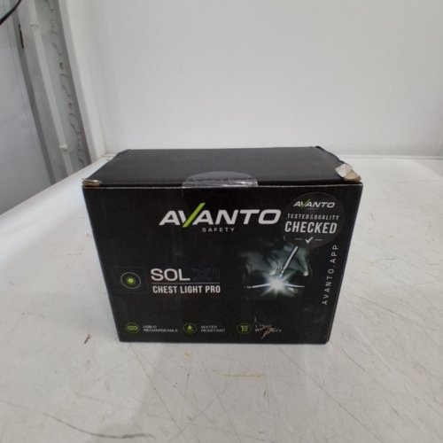 AVANTO SAFETY SOLX1 CHEST LIGHT PRO - 500LM - 2 LIGHT MODES - BLACK image 2