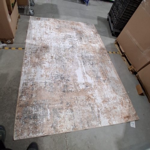 AREA RUG - 9FT X 6FT - CREAM, BROWN, AND GRAY image 2