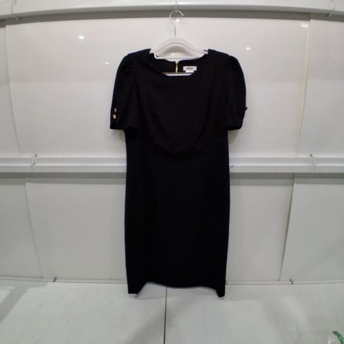 WOMEN'S DKNY SHORT SLEEVE JEWEL NECK SHEATH DRESS - SIZE 14 - BLACK (STYLE: DD3I166A) image 2