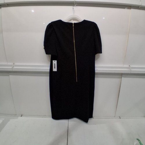 WOMEN'S DKNY SHORT SLEEVE JEWEL NECK SHEATH DRESS - SIZE 14 - BLACK (STYLE: DD3I166A) image 3