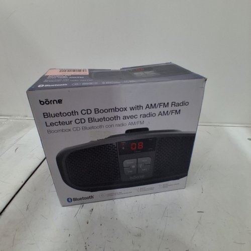 BORNE 4-IN-1 BLUETOOTH CD BOOMBOX WITH AM/FM RADIO - BLACK (MODEL: PRCD685B) image 4