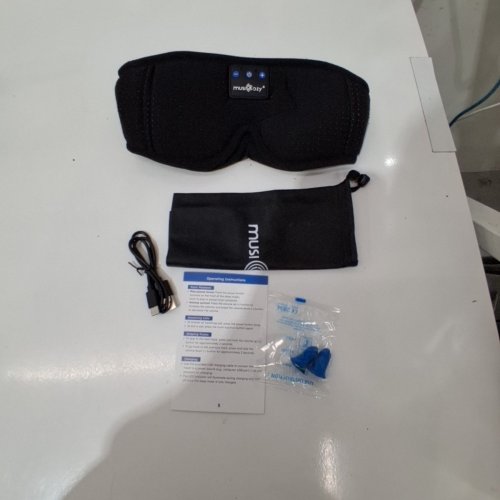 MUSICOZY BLUETOOTH SLEEPING HEADPHONES EYE MASK - BLACK image 3