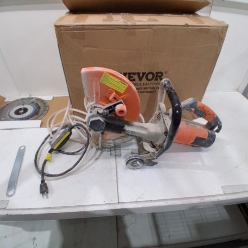 ELECTRIC CONCRETE SAW WITH 15A MOTOR WATER LINE PUMP - 12" BLADE - 4.5" MAX CUTTING DEPTH - 1800W - ORANGE (MODEL: DC305) image 4