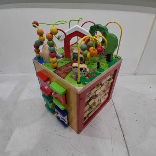 B. TOYS WOODEN ACTIVITY CUBE WITH ALPHABET EDUCATIONAL FOR TODDLERS - 1 YEAR+ - MULTICOLORED (MODEL: CH1040-01) image 2