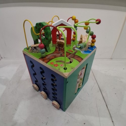 B. TOYS WOODEN ACTIVITY CUBE WITH ALPHABET EDUCATIONAL FOR TODDLERS - 1 YEAR+ - MULTICOLORED (MODEL: CH1040-01) image 3