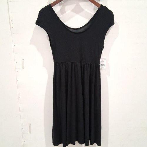 WOMEN'S GEORGE SHORT SLEEVE RUFFLE DRESS - SMALL - BLACK (STYLE: GR564091LD) image 2