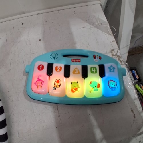 FISHER-PRICE GLOW AND GROW KICK & PLAY PIANO PLAYMAT - BLUE - (MODEL: HWD95) image 2