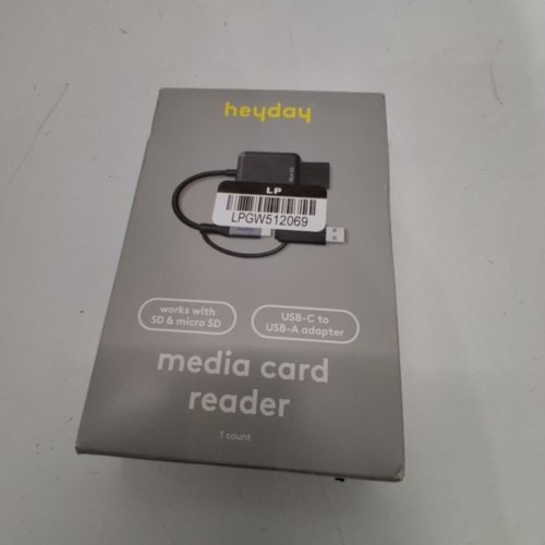 HEYDAY MEDIA CARD READER WITH USB-C AND USB-A CONNECTOR FOR SD AND MICROSD CARDS - UP TO 90MBPS - BLACK image 4