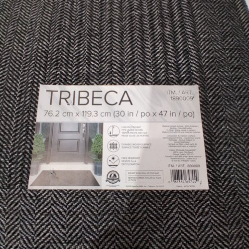 TRIBECA INDOOR/OUTDOOR MAT - 30" X 47" - GREY/BLACK (MODEL: 1890009) image 3