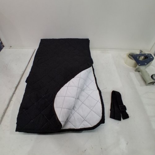 PET CAR SEAT COVER PROTECTOR WITH STRAP - 90" - BLACK image 2
