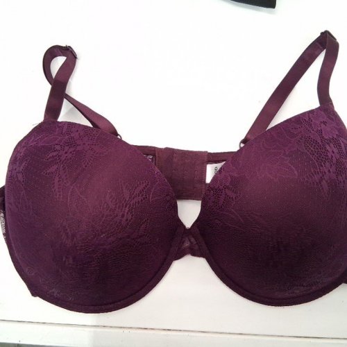 WOMEN'S GEORGE LACE BRA - 40DD - BURGUNDY/PURPLE image 2