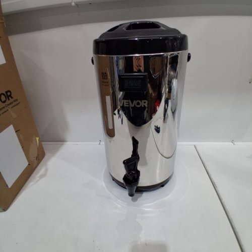 VEVOR ROUNDNESS BEVERAGE JUG COOLER WITH FOLDABLE LEGS -2.4GAL - SILVER/BLACK image 3