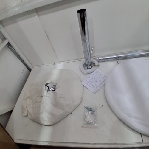HCD FURNITURE ADJUSTABLE HEIGHT ROUND BAR TABLE - 23.5" - WHITE (MODEL: BT001) image 3