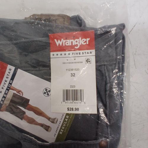 MEN'S WRANGLER FIVE STAR REGULAR FIT SHORTS - 32 - GRAY (STYLE: 112381520) image 2