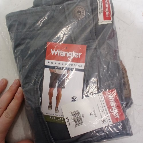 MEN'S WRANGLER FIVE STAR REGULAR FIT SHORTS - 32 - GRAY (STYLE: 112381520) image 5