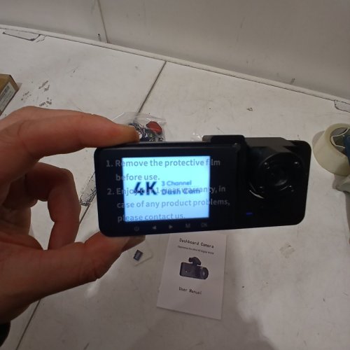 THREE CHANNELS 4K UHD DASH CAMERA - 2" HD DISPLAY - 5V 1.5AMP - BLACK (MODEL: Y15) image 4