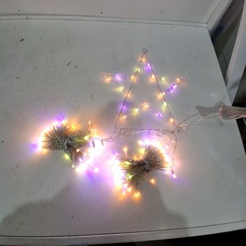 LIGHTING MAGIC CHRISTMAS INDOOR/OUTDOOR LED LIGHT WITH 344 LIGHTS AND REMOTE CONTROL - 12" STAR/11.8FT LED STRINGS/16.4FT LEAD WIRE - MULTI-COLOR/MODES image 2