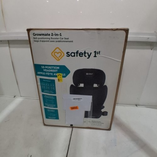 SAFETY 1ST GROWMATE 2-IN-1 BELT-POSITIONING BOOSTER CAR SEAT - 40–100LBS - HEXAGON HORIZON BLACK (MODEL: 22267CHHR) image 6