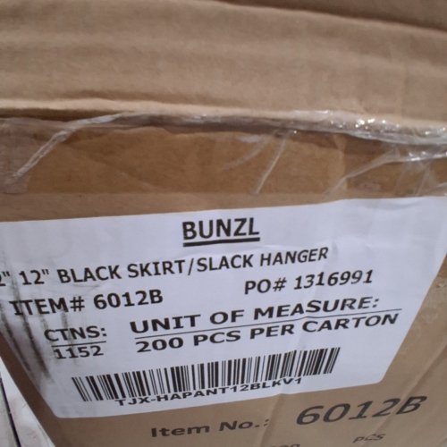200PK CLEANERS SUPPLY STANDARD GRIP HANGERS - BLACK image 3