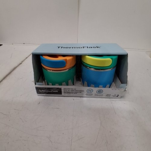 2PK THERMOFLASK INSULATED FOOD JARS - 20OZ - BLUE/GREEN/YELLOW & TEAL/ORANGE/BLUE (MODEL: 1759351) image 4