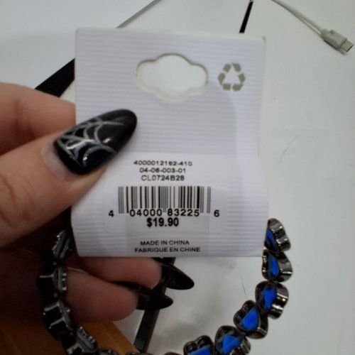 WOMENS CLEO HEART BRACELET - BLUE /GUN METAL (STYLE: CL0724B28) image 2