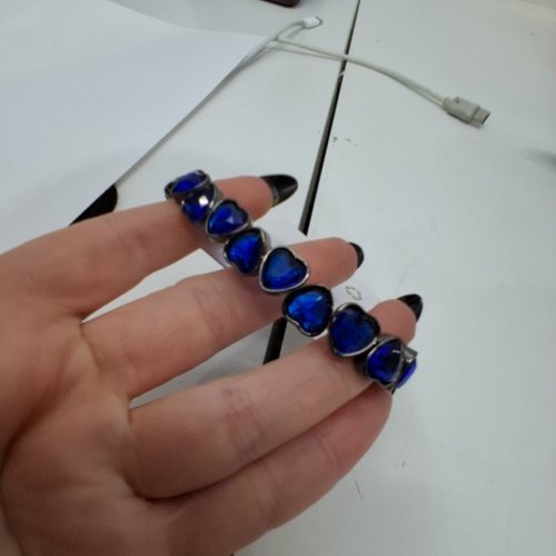 WOMENS CLEO HEART BRACELET - BLUE /GUN METAL (STYLE: CL0724B28) image 3