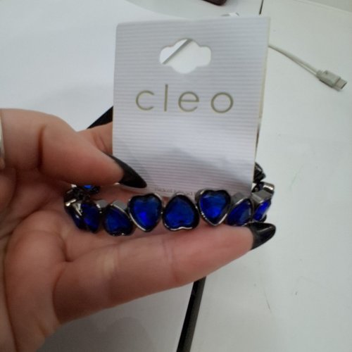 WOMENS CLEO HEART BRACELET - BLUE /GUN METAL (STYLE: CL0724B28) image 4