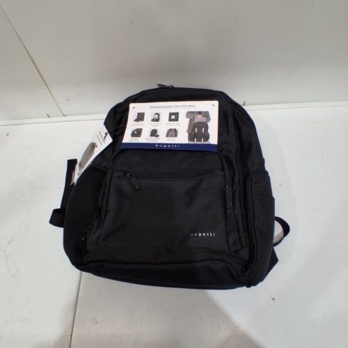 BUGATTI ULTIMATE BACKPACK WITH RFID ZIPPER POCKET & LAPTOP POCKET FOR UP TO 15.4" LAPTOPS - 40L - BLACK (MODEL: 1805676) image 2