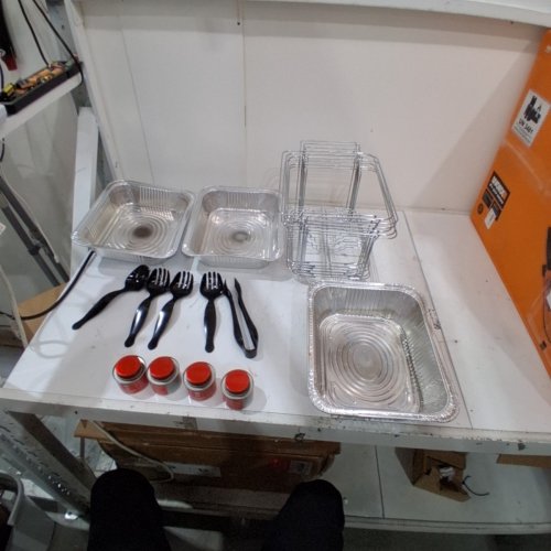 6PK ALPHA HALF SIZE BUFFET SERVING SET - WITH STANDS, TRAYS, AND GAS - SILVER (MODEL: 70639) image 4