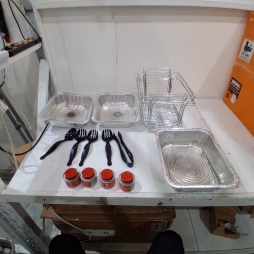 6PK ALPHA HALF SIZE BUFFET SERVING SET - WITH STANDS, TRAYS, AND GAS - SILVER (MODEL: 70639) image 5