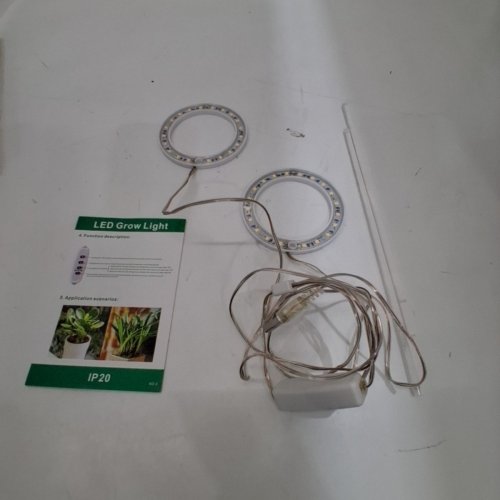2PK HOMELET LED HALO RING GROW LIGHT FOR PLANTS - WARM WHITE (MODEL: USB-NW-2T) image 4
