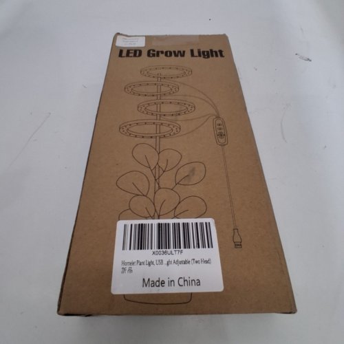 2PK HOMELET LED HALO RING GROW LIGHT FOR PLANTS - WARM WHITE (MODEL: USB-NW-2T) image 5