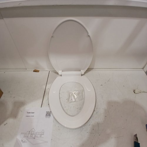 GARVEE ELONGATED SOFT CLOSE EASY CLEAN PLASTIC TOILET SEAT - 19" - WHITE - (MODEL: PHO_11GXK800) image 3