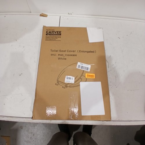GARVEE ELONGATED SOFT CLOSE EASY CLEAN PLASTIC TOILET SEAT - 19" - WHITE - (MODEL: PHO_11GXK800) image 4