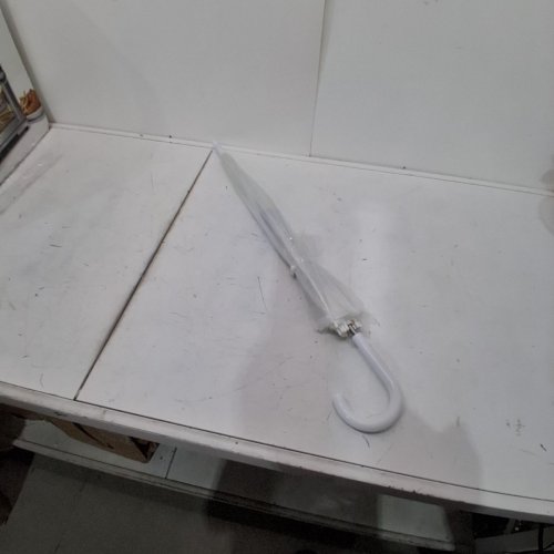 BUBBLE CLEAR UMBRELLA - 32" - CLEAR/WHITE image 3