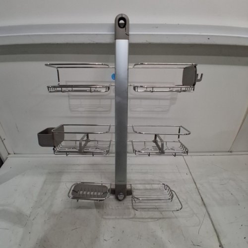 SIMPLEHUMAN ADJUSTABLE EXTRA LARGE STAINLESS STEEL HANGING SHOWER CADDY - SILVER (MODEL: BT1102) image 2