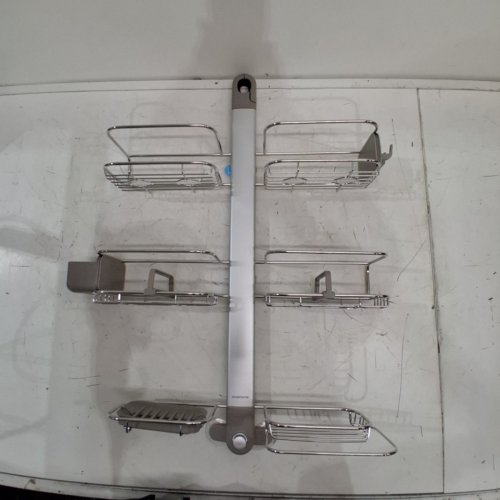 SIMPLEHUMAN ADJUSTABLE EXTRA LARGE STAINLESS STEEL HANGING SHOWER CADDY - SILVER (MODEL: BT1102) image 3