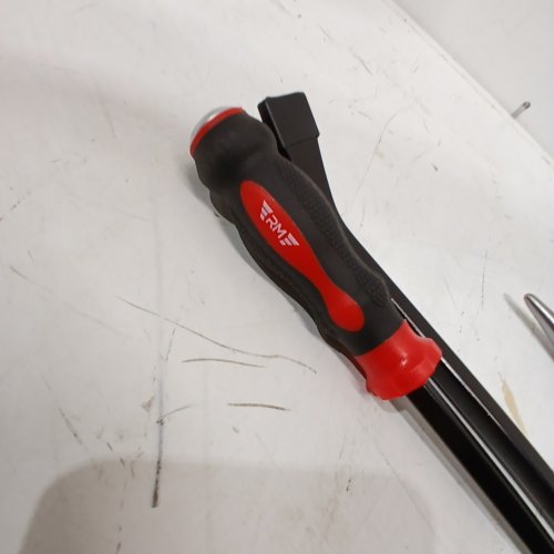 5PC RM TOOLS ASSORTED PRY BAR SET - 8"/12"/18"/24"- RED/BLACK image 3