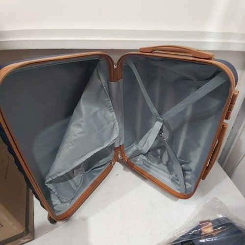 3PC LONG VACATION LUGGAGE SET HARDSHELL WITH TSA LOCK SPINNER WHEELS, DUFFEL BAG AND TOILETRY BAG - 20" - NAVY (MODEL:LV402) image 6