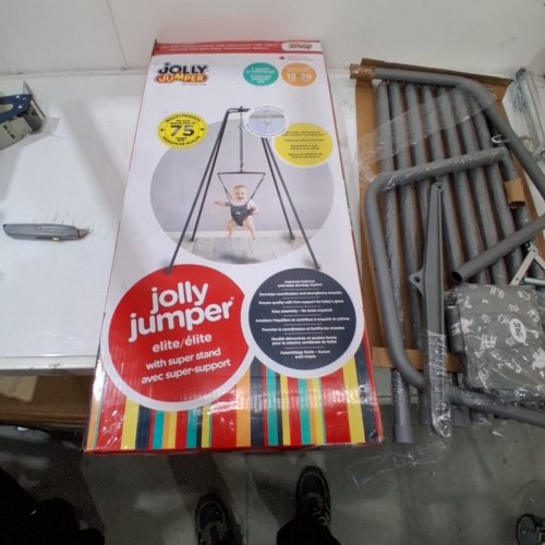 JOLLY JUMPER ELITE BABY EXERCISER - 6FT STAND - 28LB CAP - GREY image 4