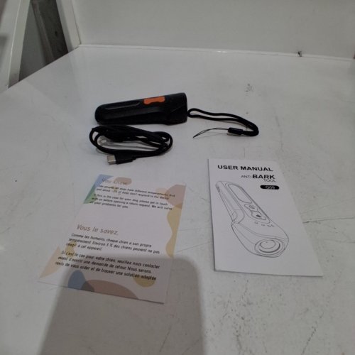 ANTI BARK TOOL FOR DOGS WITH ULTRASONIC UP TO 50FT - BLACK/ORANGE (MODEL: Q09) image 3