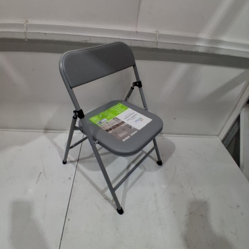 MAINSTAYS KIDS FOLDABLE KIDS CHAIR - 14" X 22" - GREY image 2
