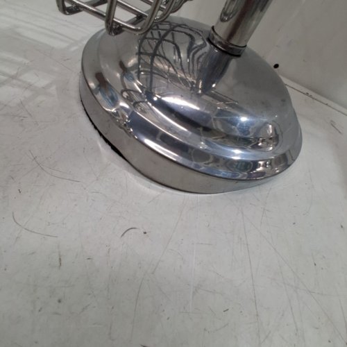 FREE STANDING TOILET PAPER HOLDER AND MAGAZINE RACK - 25" - CHROME image 3