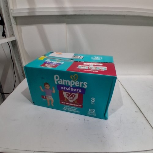 132PK PAMPERS SWADDLERS DIAPERS - SIZE 3 (13LB - 26LB) image 2
